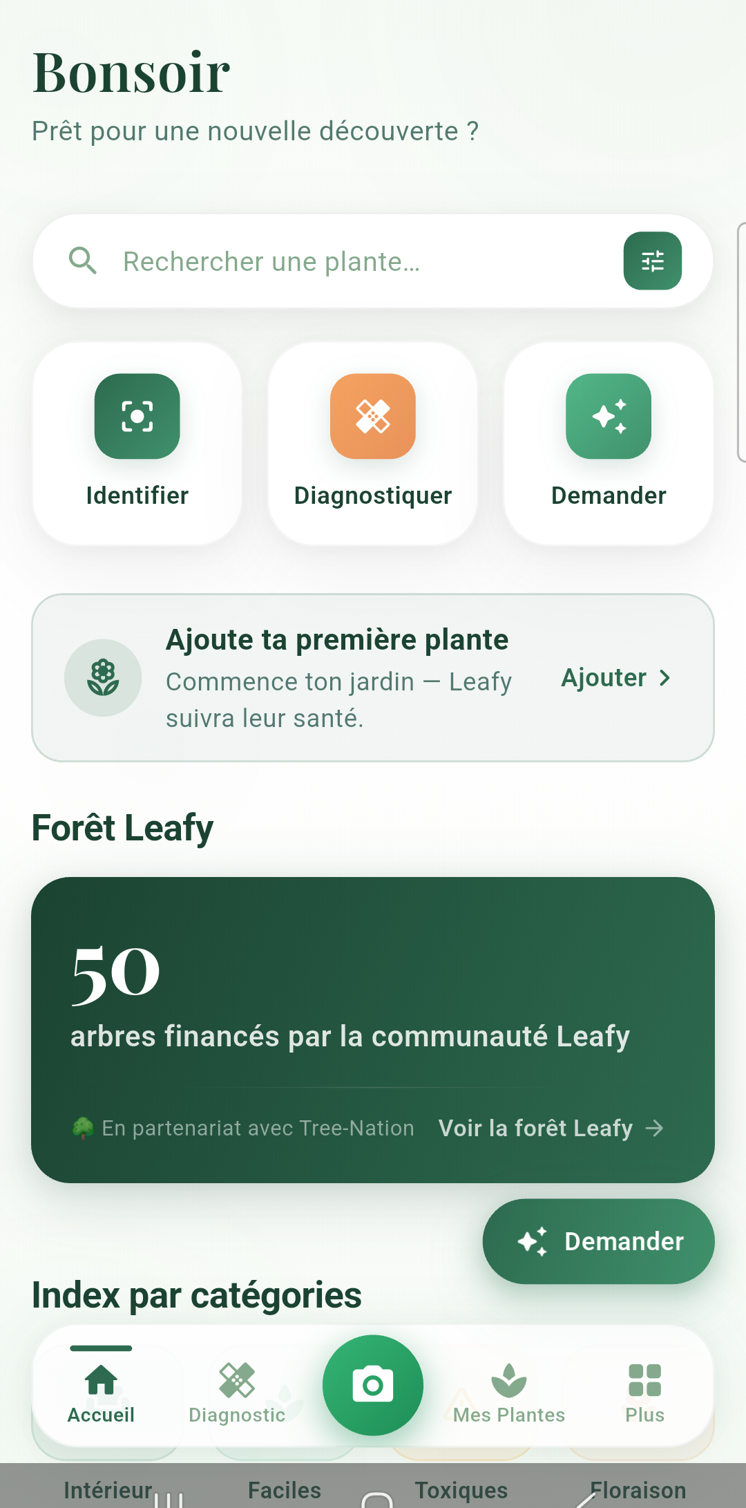 Accueil Leafy — votre jardin